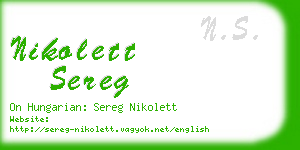 nikolett sereg business card